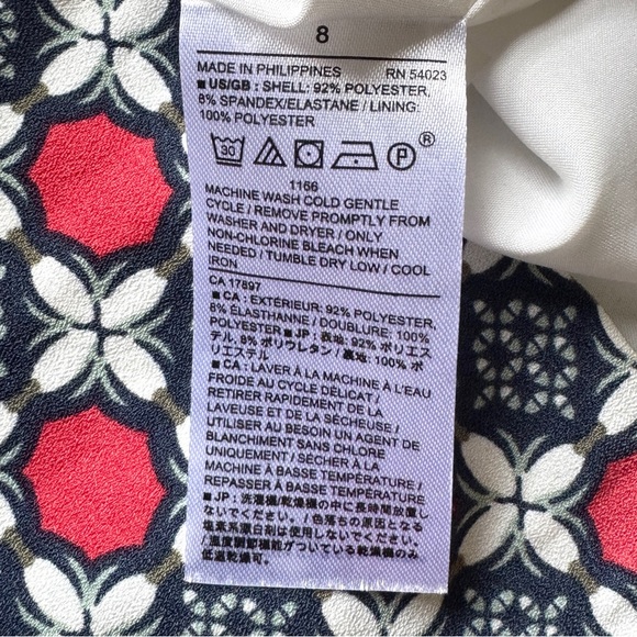 Banana Republic Navy & Red Sleeveless Dress - Picture 8 of 8